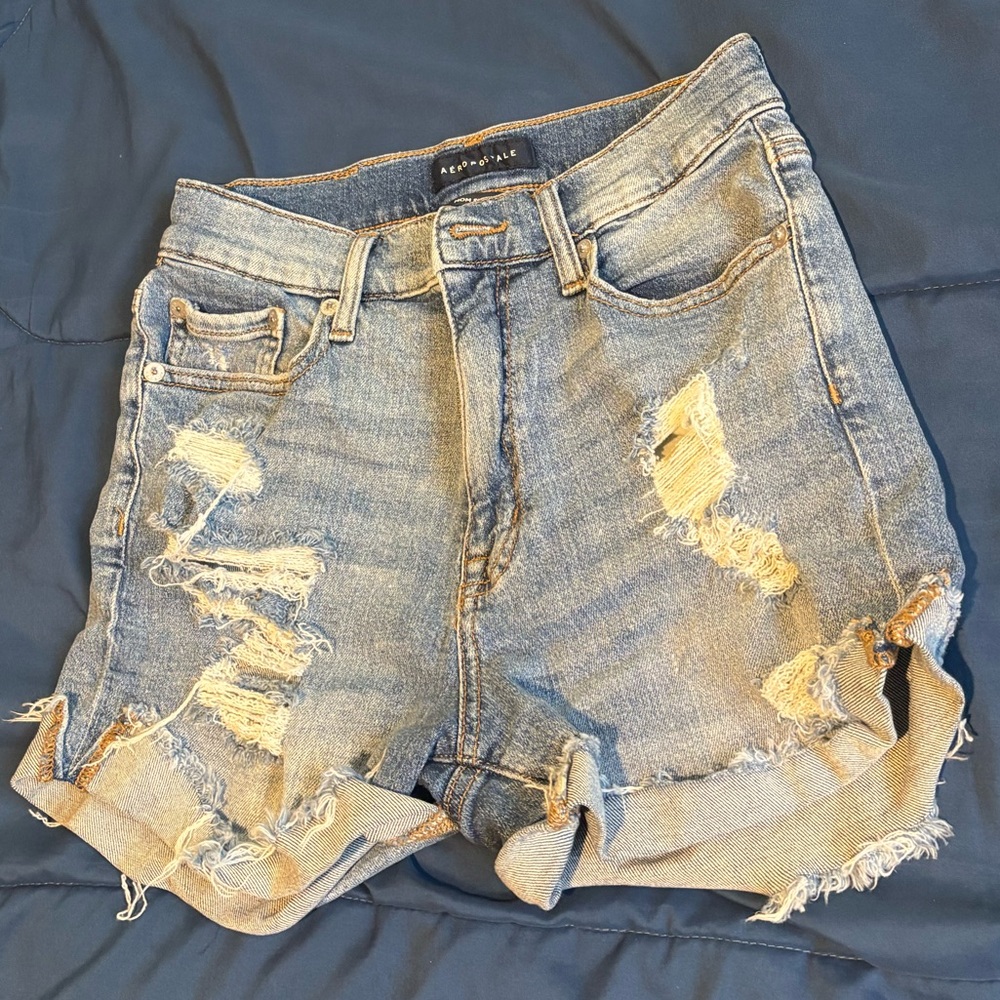 Aeropostale Denim Distressed Shorts
